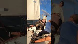 Broaching on a j24 What did we do wrongsailing boat sailboating learntosail howtosail j24 [upl. by Ihel]