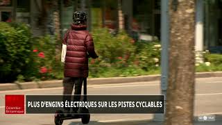 SOCIÉTÉ  Plus d’engins électriques sur les pistes cyclables  Téléjournal CB du 9 avril 2024 [upl. by Sprung]