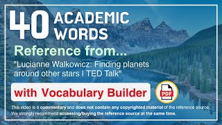 40 Academic Words Ref from quotLucianne Walkowicz Finding planets around other stars  TED Talkquot [upl. by Cho937]