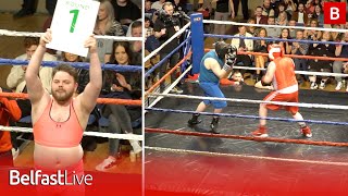 Northern Irish comedians raise funds at charity boxing night [upl. by Namor]