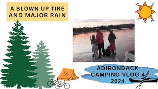 Camping Vlog 2024 The adventures continueblown tire and MAJOR rain [upl. by Alfonzo]