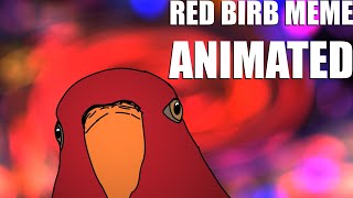 Red Bird Laughing Then Staring Trippy Animated Version [upl. by Kendra887]