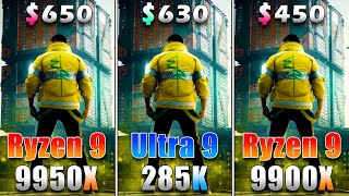 Core Ultra 9 285K vs Ryzen 9 9950X vs Ryzen 9 9900X  PC Gameplay Tested [upl. by Nnyled175]