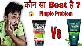 Garnier Men acne face wash vs Himalaya Men pimple clear face wash [upl. by Amoihc745]