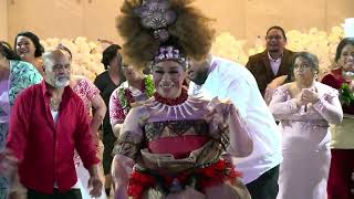 🇼🇸 🇹🇴 Beautiful Tongan Bride Performs Samoa Taualuga Tim amp Seletute Samuelus Wedding Celebration [upl. by Brecher]