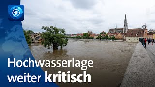 Hochwasserlage weiter kritisch [upl. by Buckingham]