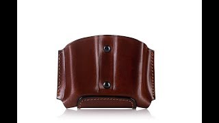 F103 F Double Magazine Opentop OWB Leather Pouch with Retention Screw [upl. by Velick]