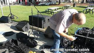 Sound system setup for the one40 band at an Oktoberfest event using an AampH QU16  Event Video 52 [upl. by Hanimay581]