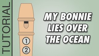 HOW TO PLAY the Recorder My Bonnie Lies Over the Ocean [upl. by Akenehs]