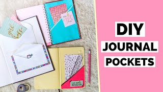 3 DIY Journal Pockets  How To Make Pockets For A Journal [upl. by Kerby]