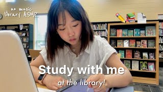 Study with me at a library📚45 min library ASMR✍🏻 [upl. by Bilac]