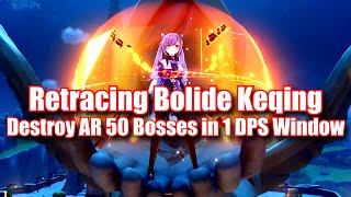 Lv 90 Retracing Bolide Keqing Delete WL 7 Bosses in 1 DPS Window [upl. by Ole519]