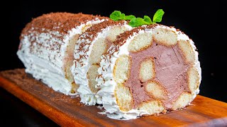 This roulade replaces the festive cake Without baking [upl. by Yrdua]