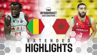 Mali 🇲🇱 v Morocco 🇲🇦  Extended Highlights  FIBA AfroBasket 2025 Qualifiers [upl. by Fante]