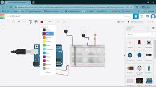 STREET LIGHT TINKERCAD CIRCUIT [upl. by Wilfred]