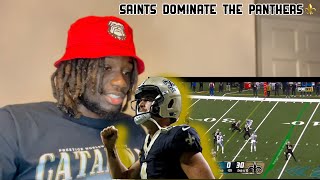 FALCONS FAN REACTS TO THE SAINTS DOMINATING THE PANTHERS l PANTHERS VS SAINTS FULL GAME HIGHLIGHTS [upl. by Gerlac416]