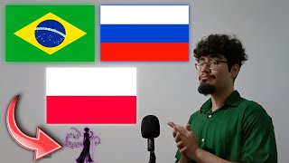 ASMR 3 Popular singer in 3 Language 🇧🇷🇵🇱🇷🇺 [upl. by Marsha]