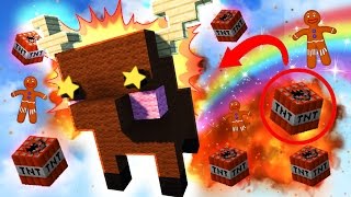 Minecraft  BLOWING UP OUR CHRISTMAS BUILD BATTLE Minecraft Minigame [upl. by Mag]