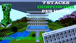 BEST 121 CREEPER FARM For Minecraft Bedrock Edition [upl. by Lester]