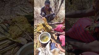 How they Survive in the Bush eating unwashed Dirty Offals hadzabetribe wildlife bushlife [upl. by Baggett]