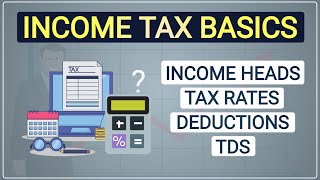 Income Tax Basics Explained  Tax Rates  5 Income Heads  Hindi [upl. by Sikram]