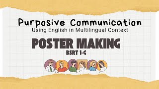 POSTER MAKING  Intercultural Communication BSRT 1G Students [upl. by Hcahsem]