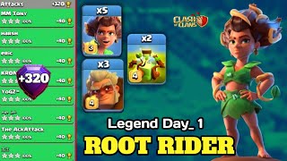 320♦️Strong Spam Attack Strategy with Root Raider Valkyrie Druid Overgrowth spell clash of clans [upl. by Nyladgam]