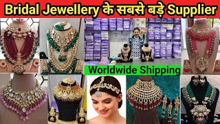 Bridal Jewellery Wholesale Market in Delhi  Best Bridal Jewellery in Delhi  Kundan jewellery 2022 [upl. by Yursa]