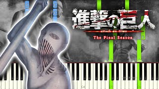 Attack on Titan Season 4 OST  Warhammer Titan Theme  Piano tutorial [upl. by Inahs]