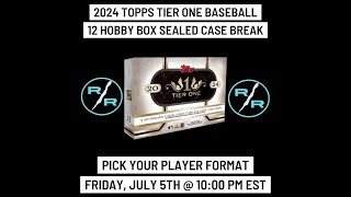 2024 Topps Tier One Baseball 12 Hobby Box 1 Case eBay Player Break Friday 75  1000 PM EST [upl. by Ayram]