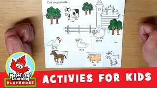 Farm Animal Activity for Kids  Maple Leaf Learning Playhouse [upl. by Eirahs]