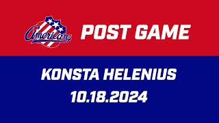 Konsta Helenius Post Game  10182024 [upl. by Oelc]