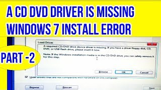 fix windows 7 install error cd Dvd device Driver missing विंडोज 7 by sab gyan hindi [upl. by Marlene889]