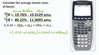 How to Calculate the Average Atomic Mass of Boron [upl. by Moor]