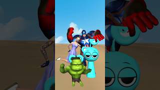 Shattering the Sprunki Statue Super Captain America hulkman hulk funny gta [upl. by Imas]