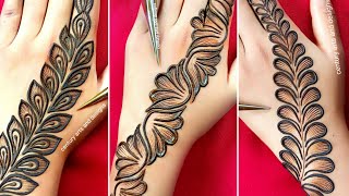 Top 3 stylish back hand mehndi design  easy mehndi  mehndi ka design  mehndi design  mehndi [upl. by Arratahs94]