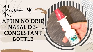 Afrin No Drip Nasal Decongestant Review Instant Relief [upl. by Parrott]