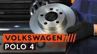 Hoe een achter remschijven van achter remblokken vervangen op een VW POLO 4 HANDLEIDING  AUTODOC [upl. by Murage209]