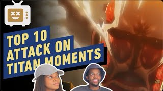 Top Ten Attack on Titan Moments REACTION [upl. by Dlanigger]