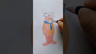 Part42Yabba Dabba Doo Drawing the Flintstone From Sketch to Stone Age short [upl. by Piks]