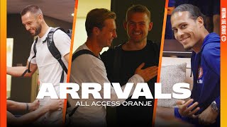 ARRIVALS  Back together for important EURO2024 Qualifiers 🦁  ALL ACCESS ORANJE [upl. by Oiliduab]