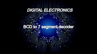 BCD to 7 segment decoder  Part 1  Proteus 89 [upl. by Eirhtug]