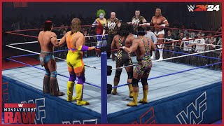 WWE 2K24  Monday Night Raw  The Narcissists vs Team Tatanka [upl. by Lohner]