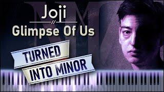 Joji  Glimpse Of Us in MINOR KEY Piano [upl. by Hgielanna]