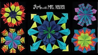 Radial Paper Relief Sculpture Folds [upl. by Asusej95]