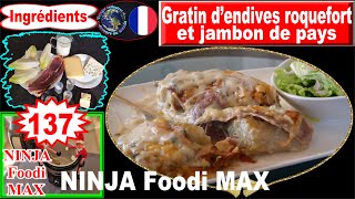 Recette pour NINJA FOODI MAX – Gratin d’endives au roquefort et jambon de pays [upl. by Inus]