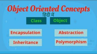 Object Oriented Concepts in Hindi [upl. by Ume]