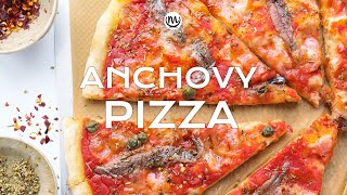 Anchovy pizza noknead recipe [upl. by Faletti]