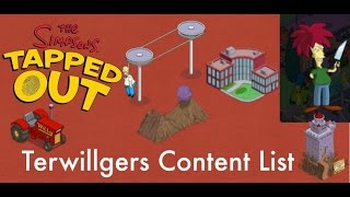 Simpsons Tapped Out Terwilligers Update  Content List [upl. by Vevina]