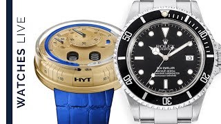 HYT Watches Rolex SeaDweller Omega Seamaster Aqua Terra Worldtimer amp Patek Philippe Chronograph [upl. by Lalage]